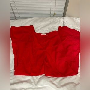 anthropologie red pants